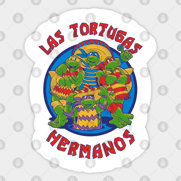 Las Tortugas Hermanos Sticker by zerobriant